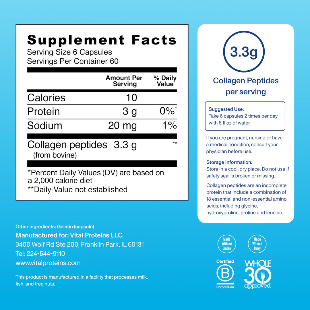 Vital Proteins Collagen Peptides Capsules, 360 Count