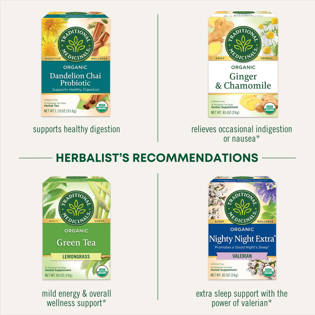 Traditional Medicinals Organic Chamomile With Lavender Herbal Tea, 16 Count