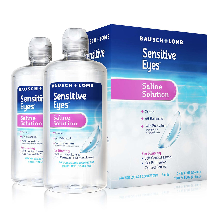 Sensitive Eyes Saline Solution, Multi, 12 oz, Pack of 2