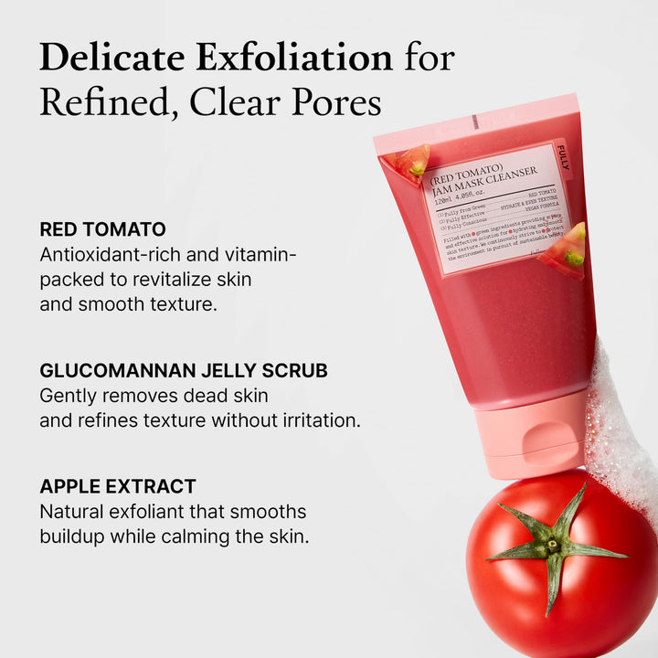 FULLY Red Tomato Jam Mask Cleanser, 4.05 fl oz