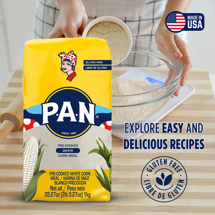 P.A.N. White Corn Meal, 2 lb 3.27 oz