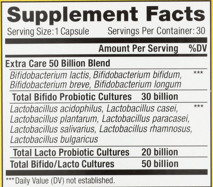 Renew Life Extra Care Digestive Probiotic, 50 Billion CFU