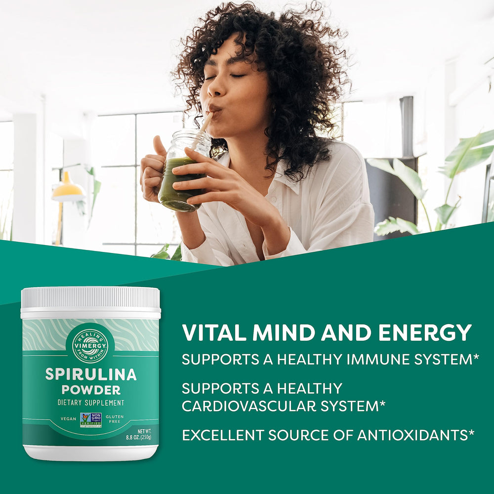 Vimergy Spirulina Powder, 2.5 Mo Supply