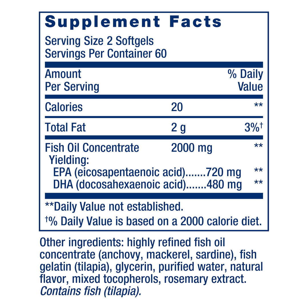 Life Extension Mega EPA and DHA, 120 Count
