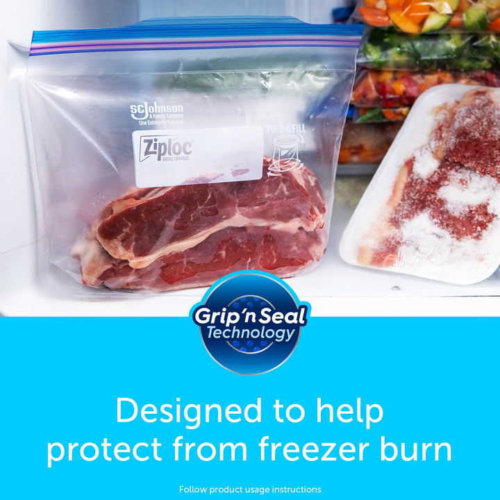 Ziploc Freezer Bags, Gallon, 28 Count