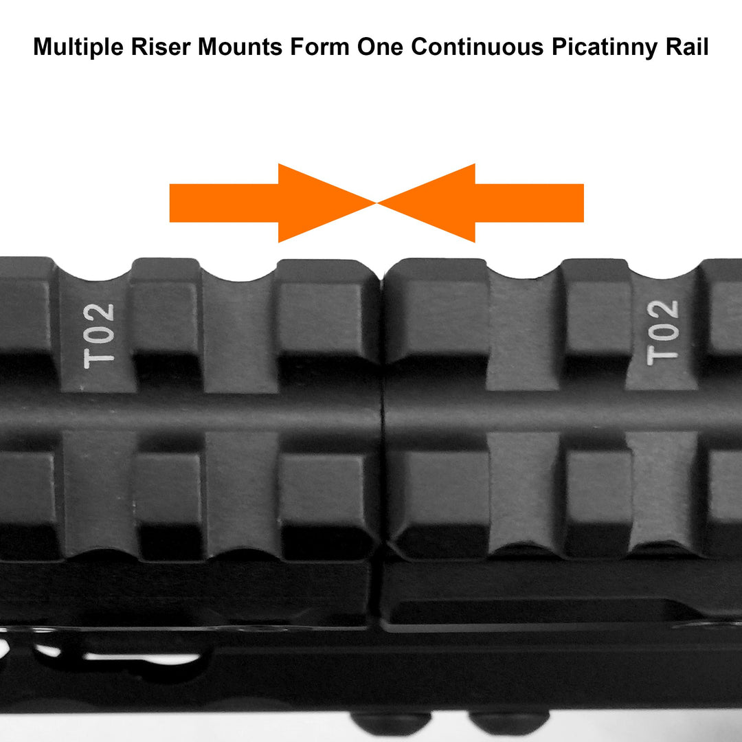 UTG Super Slim Picatinny Riser Mount, 3 Slots, 0.75 in