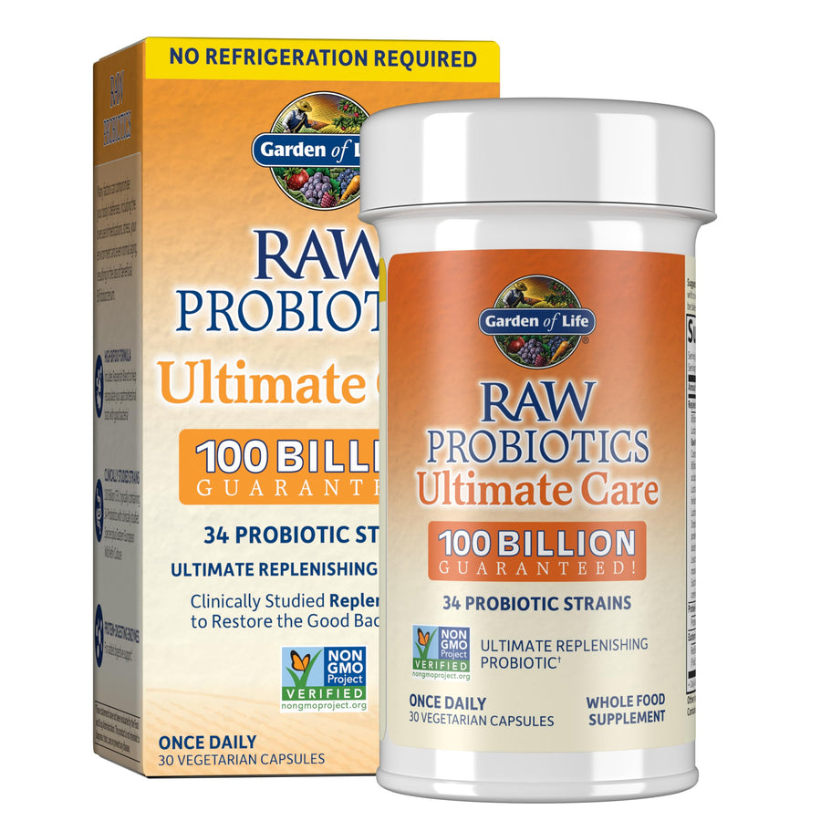 Garden of Life Raw Probiotics Ultimate Care, 100 B CFU, 30 Count