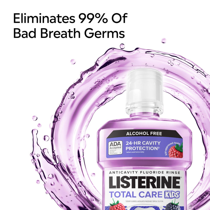 Listerine Total Care Kids Mouthwash, Berry, 16.9 fl oz