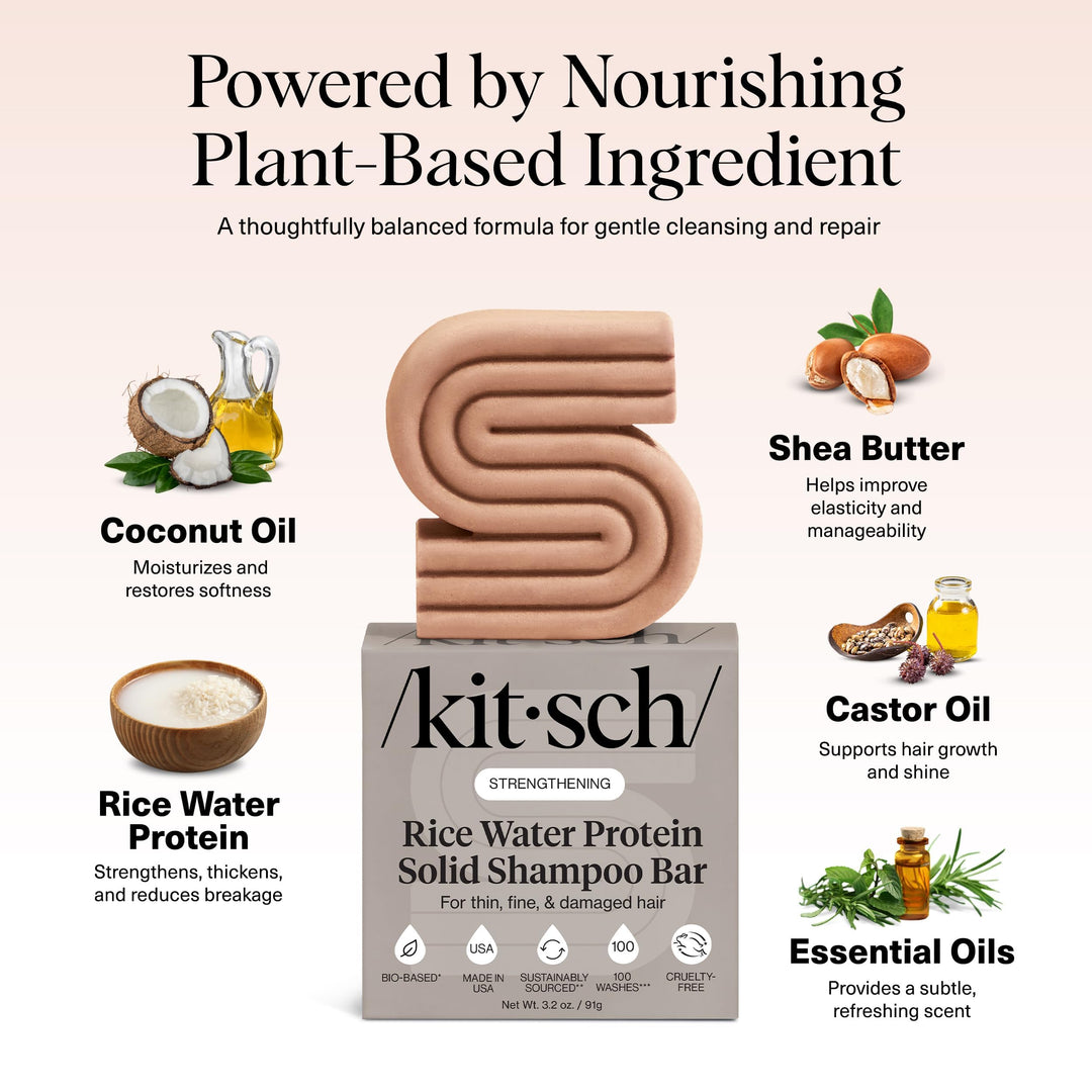Kitsch Rice Water Shampoo Bar, 3.2 oz