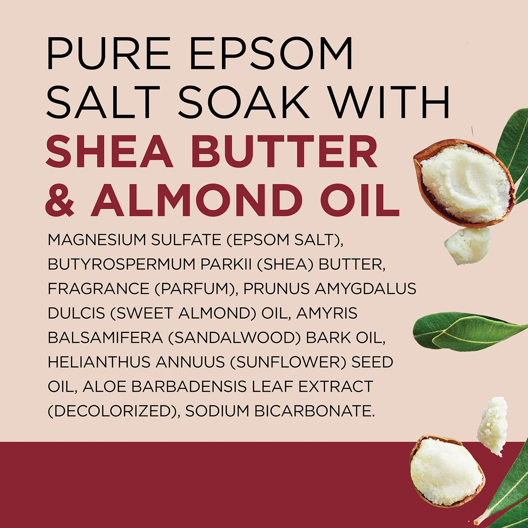 Dr Teal's Epsom Salt Magnesium Soak, Shea Butter & Almond Oil, 3 lb