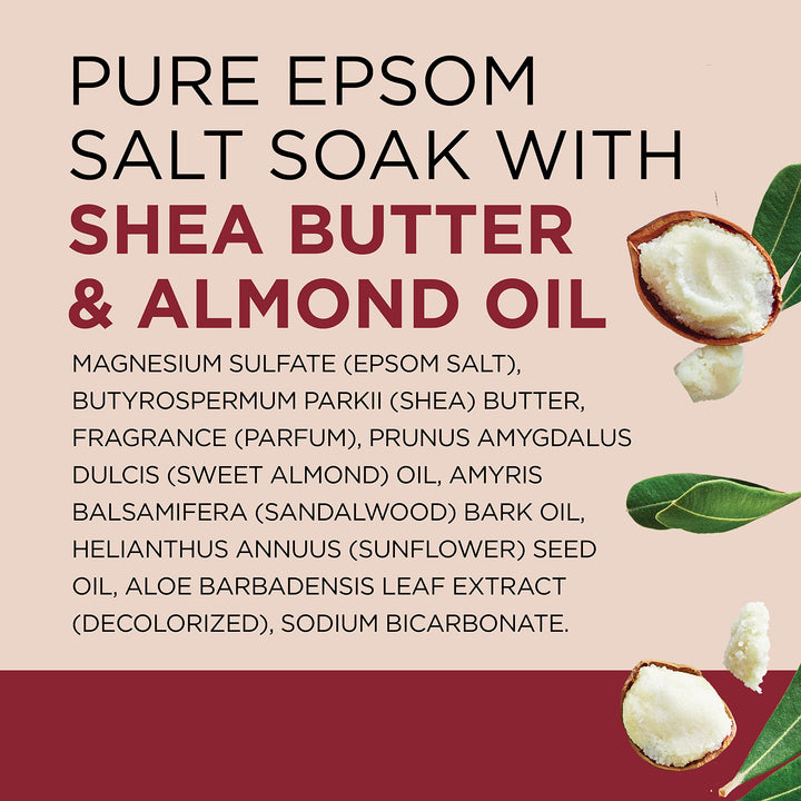 Dr Teal's Epsom Salt Magnesium Soak, Shea Butter & Almond Oil, 3 lb