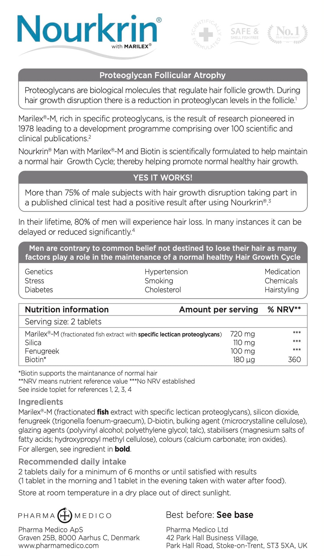 Nourkrin Man Tablets, 180 Count