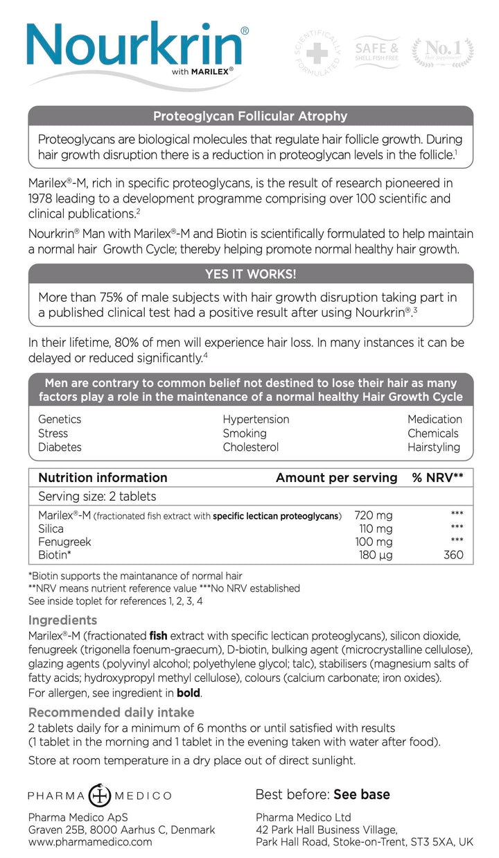 Nourkrin Man Tablets, 180 Count