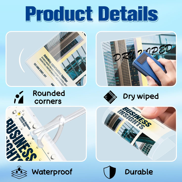 XUWAIDSGN Luggage Tag Laminating Pouches With Loop, 100 Count