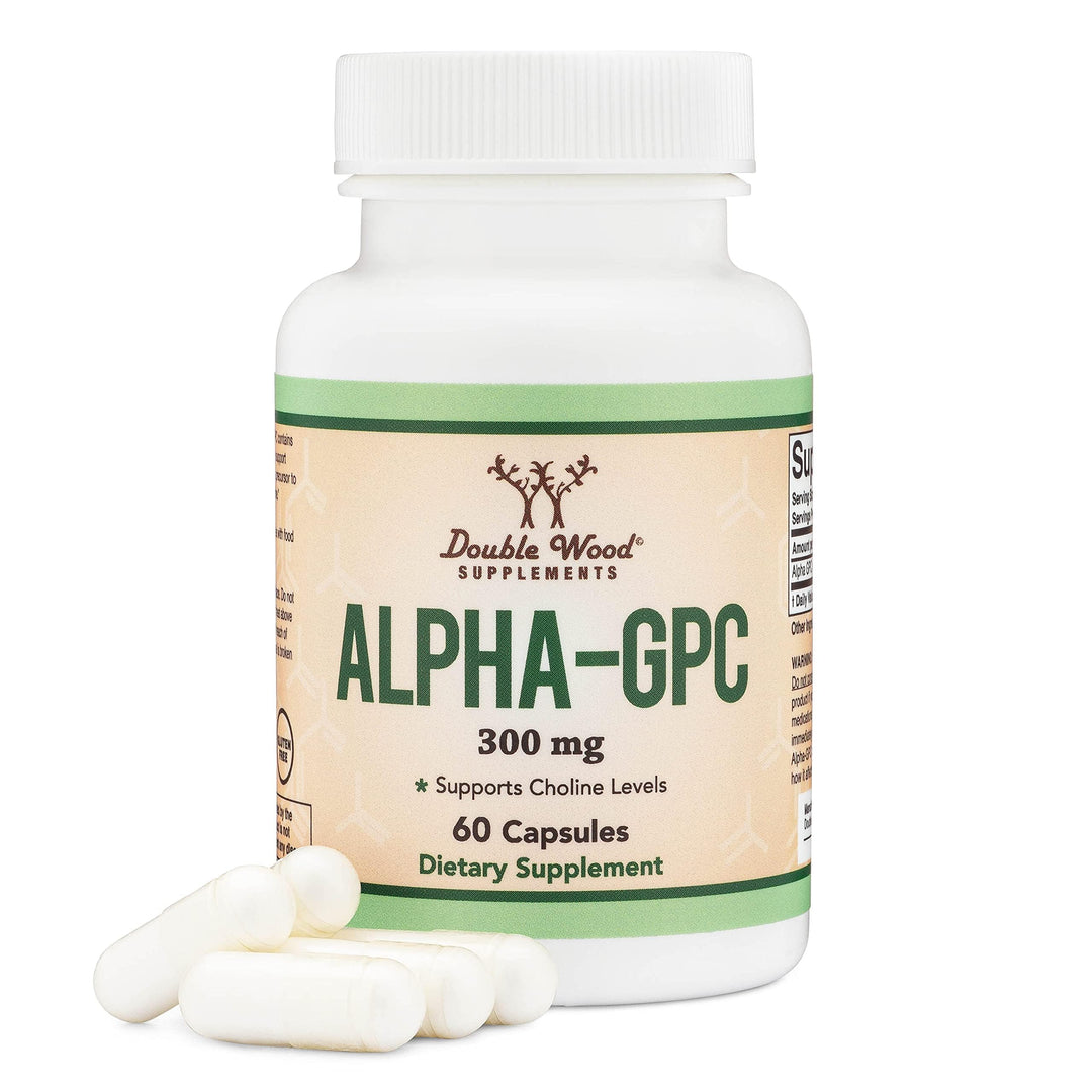 Double Wood Supplements Alpha GPC Choline, 300 mg, 60 Count