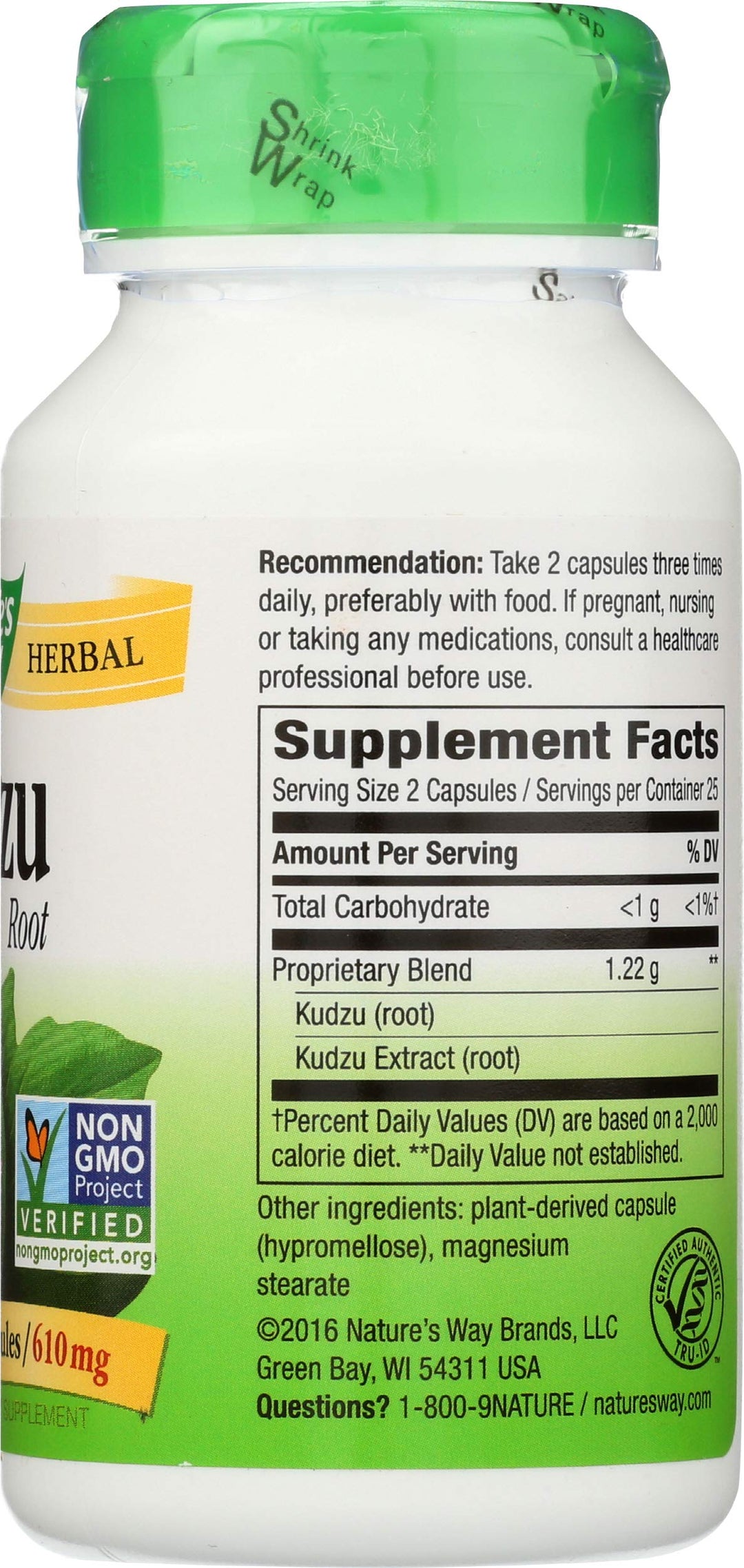 Nature's Way Kudzu Root, 613 mg, 50 Count