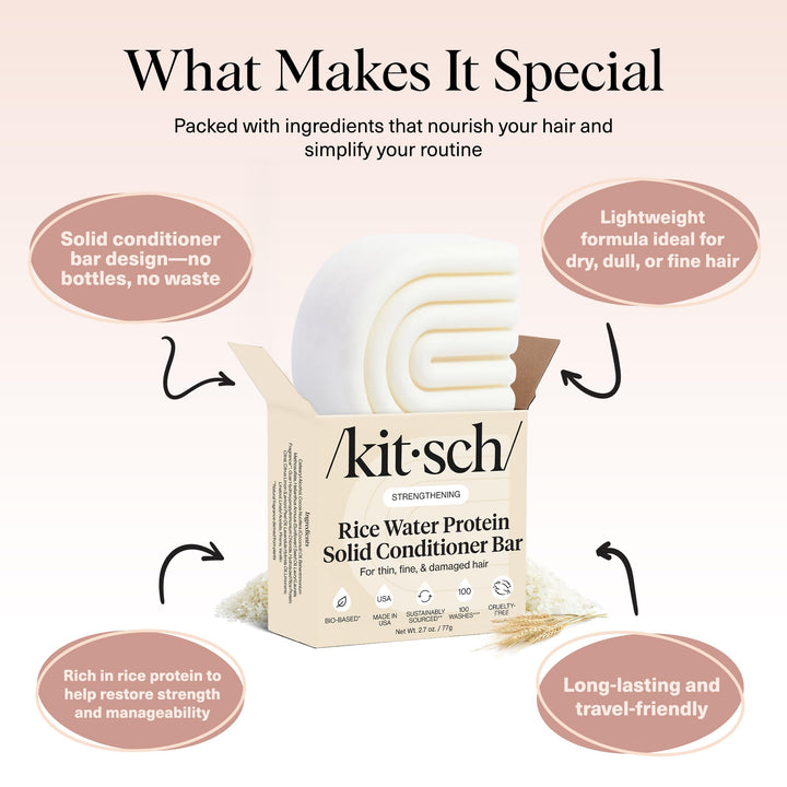 Kitsch Rice Water Conditioner Bar, 2.7 oz