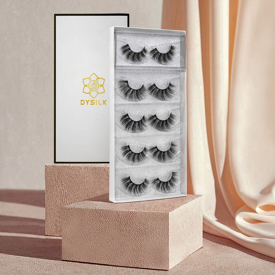 DYSILK Lashes False Eyelashes, 007, 18mm, 5 Count