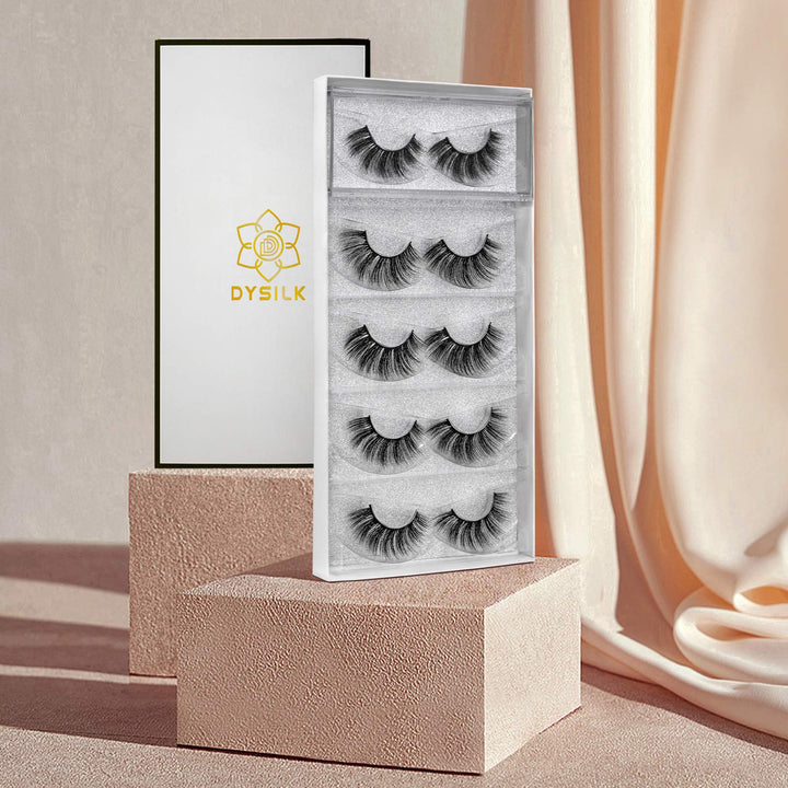 DYSILK Lashes False Eyelashes, 007, 18mm, 5 Count