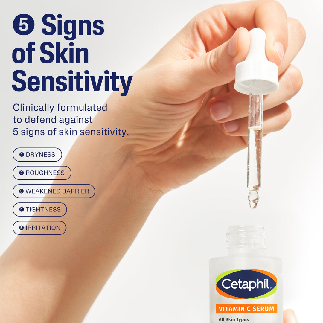 Cetaphil Vitamin C Serum And Dark Spot Serum, Fragrance Free, 1 fl oz