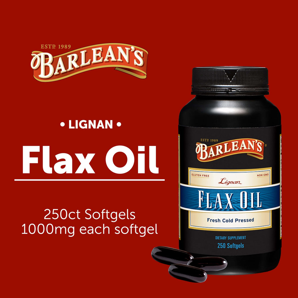 Barlean's Lignan Flax Oil, 1000 mg, 250 Count