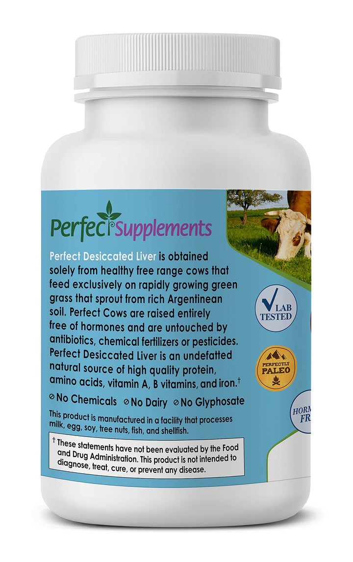 Perfect Supplements Desiccated Liver, 120 Count