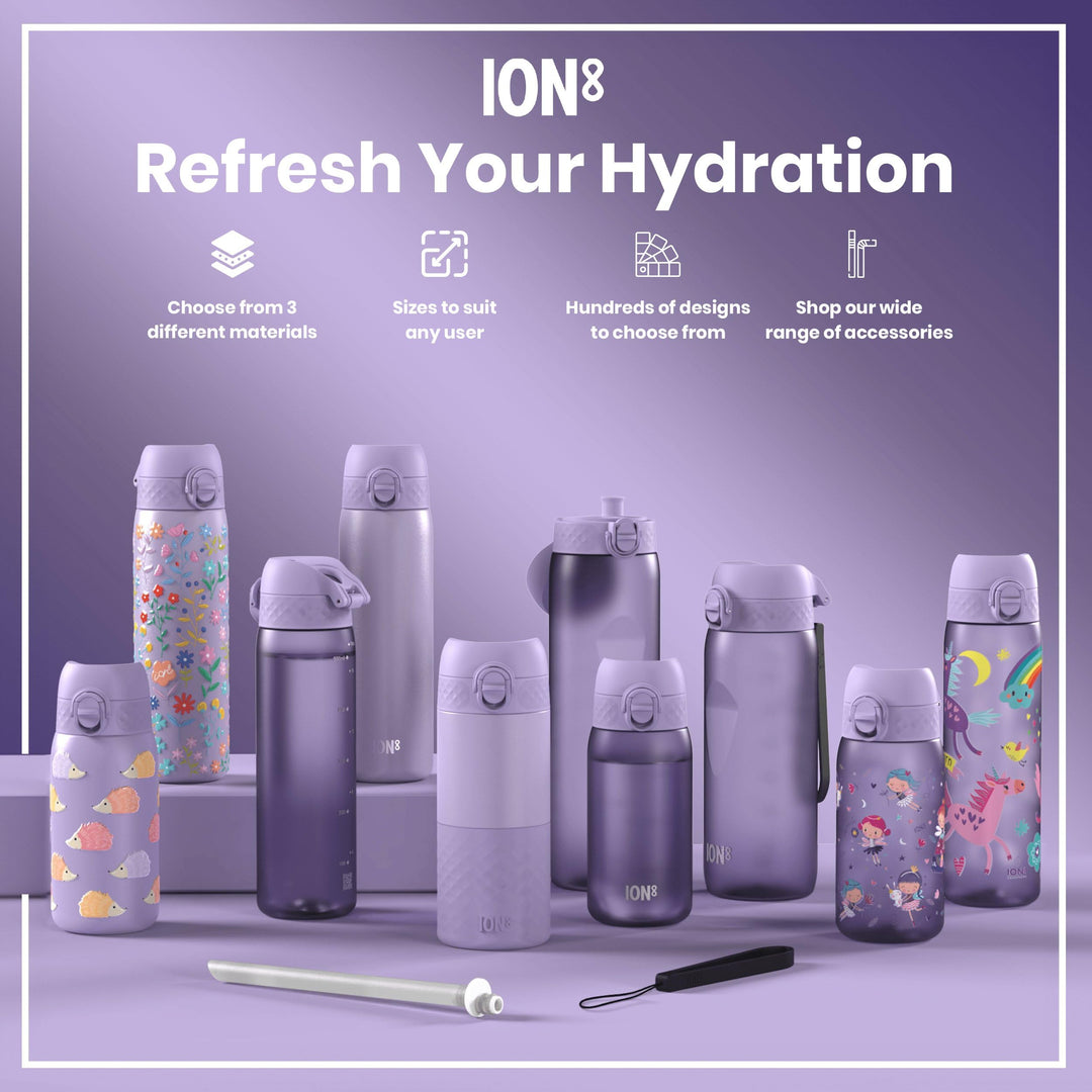 Ion8 Water Bottle, Light Purple, 500 ml