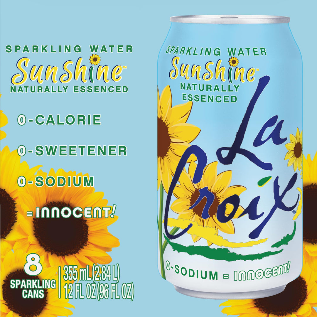 La Croix Sparkling Water, Sunshine, 8 Count