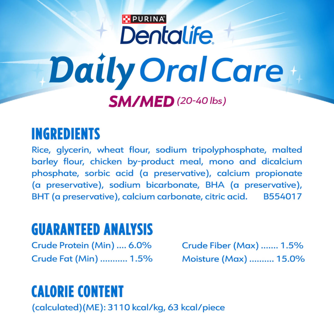 Dentalife Dental Chews, Daily, Small/Medium, 40 Count
