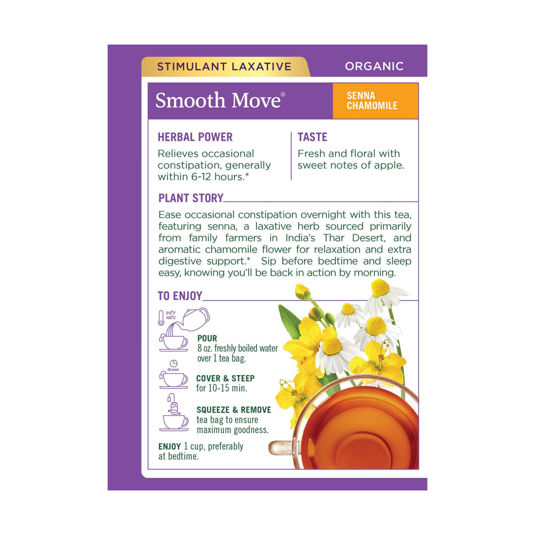 Traditional Medicinals Smooth Move Chamomile Tea, 16 Count