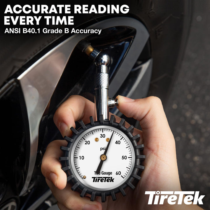 TIRETEK Tire Pressure Gauge, 60 PSI