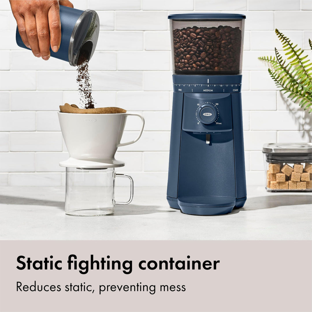 OXO Brew Conical Burr Coffee Grinder, Storm Blue