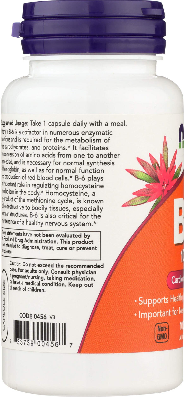 NOW Vitamin B6 100 mg, 100 Count