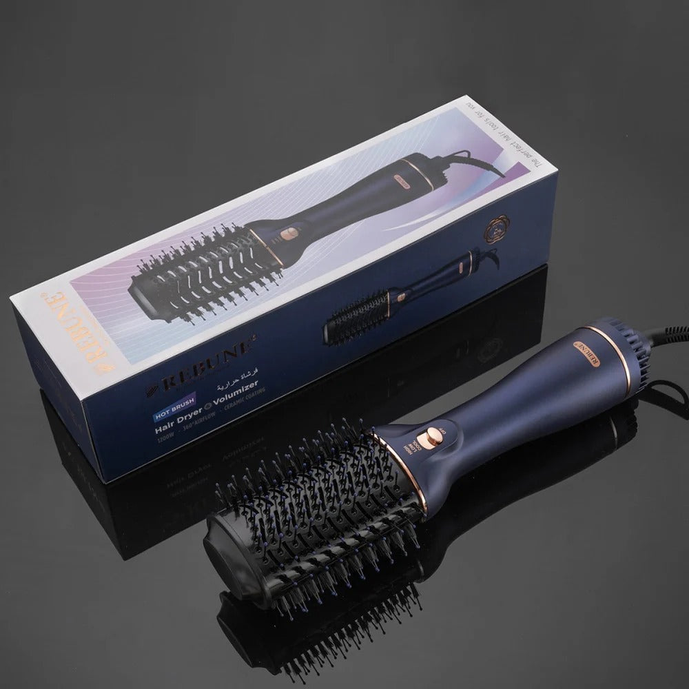 Hot Brush Hair Dryer Re-2128 (Blue)