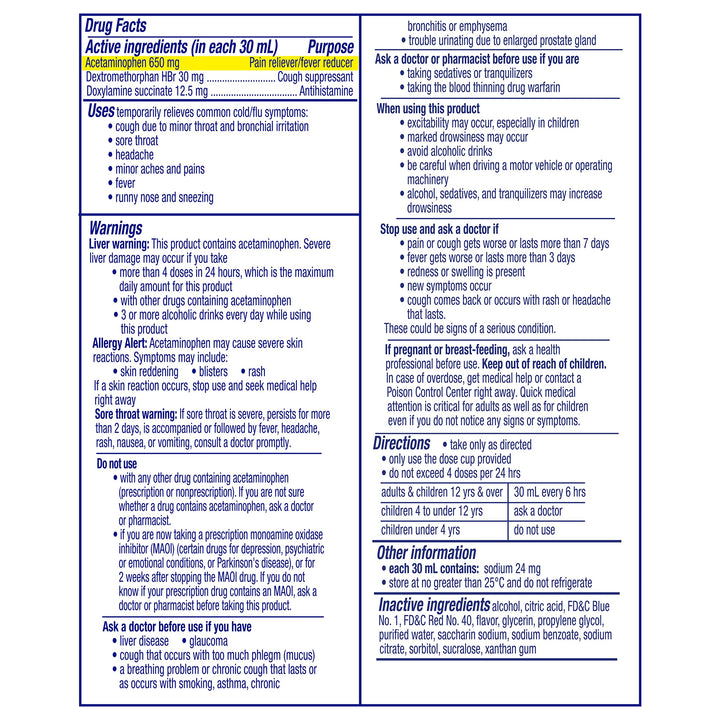 Vicks NyQuil Liquid, Cherry, 8 fl oz