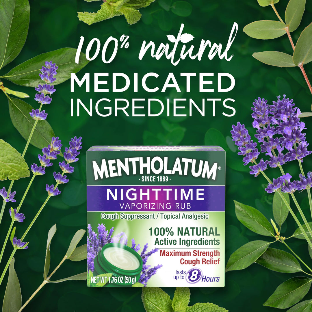 Mentholatum Nighttime Vaporizing Rub, Lavender, 1.76 oz