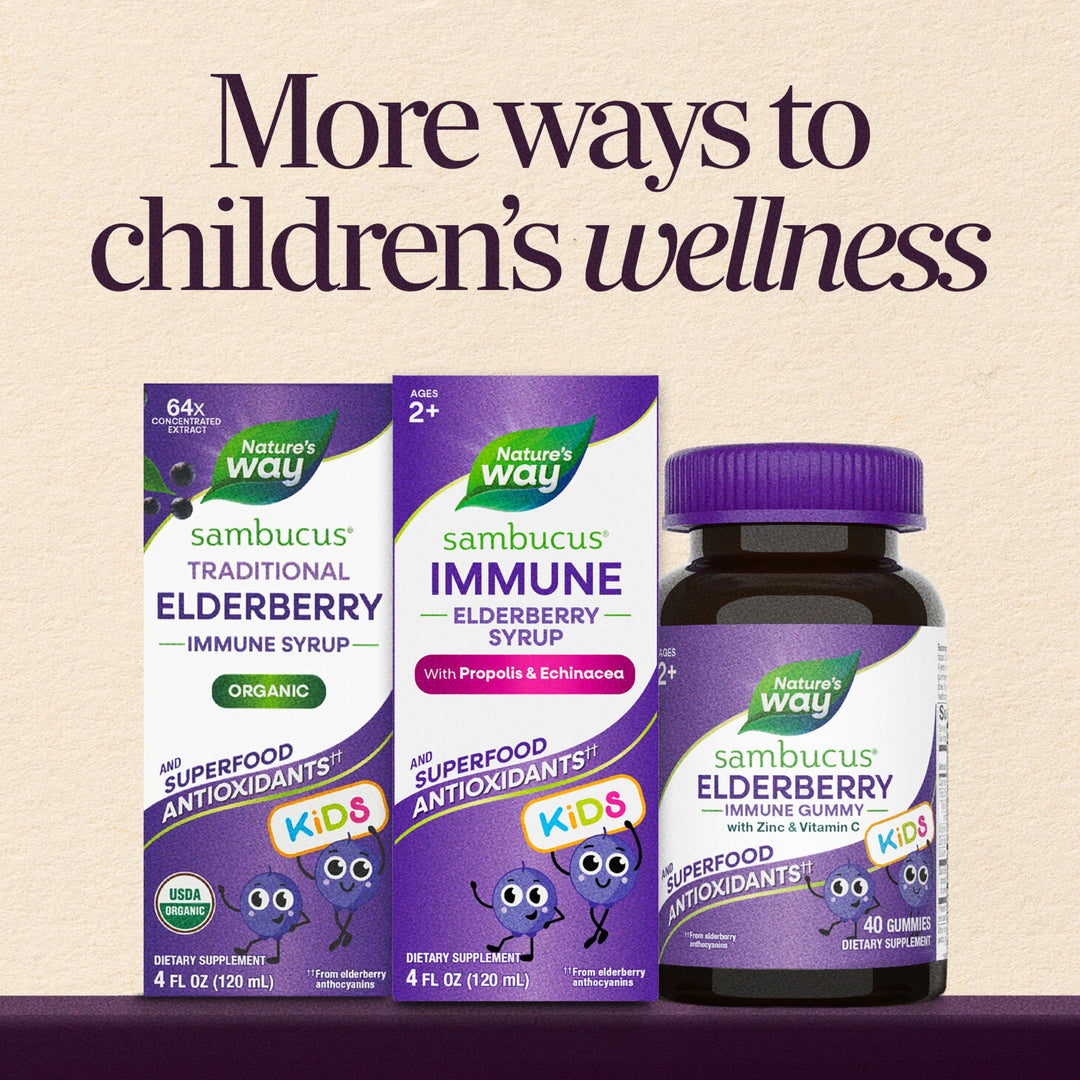 Nature's Way Sambucus Elderberry Syrup For Kids, Herbal Supplement