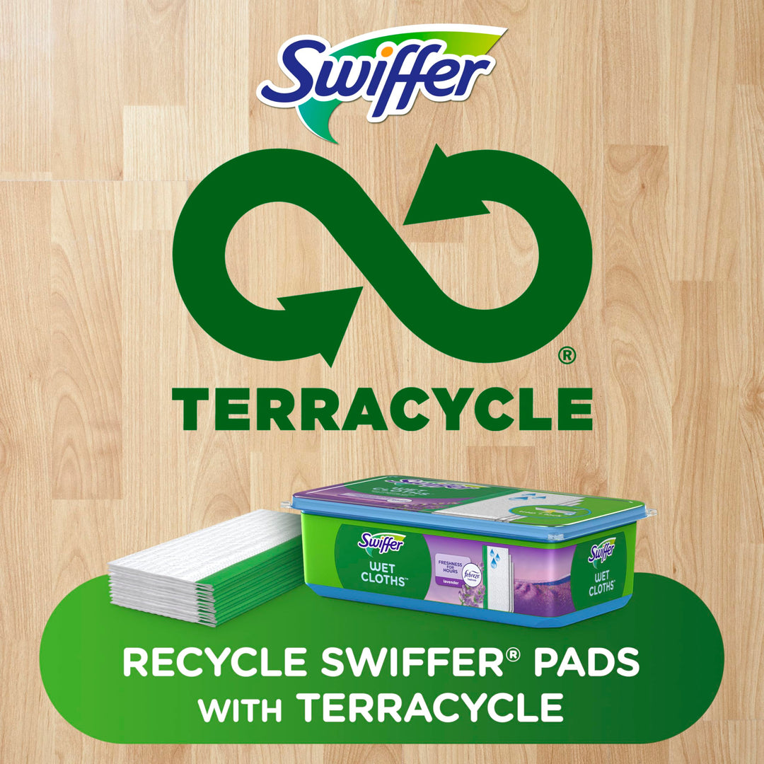 Swiffer Sweep + Mop Wet Pads Refill, Lavender, 12 Count