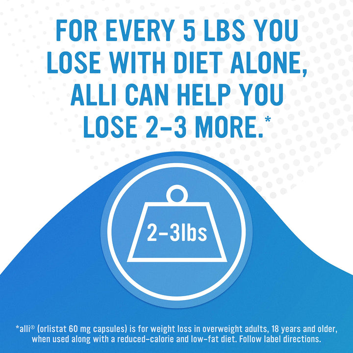 alli Weight Loss Capsules, 60 mg, 120 Count