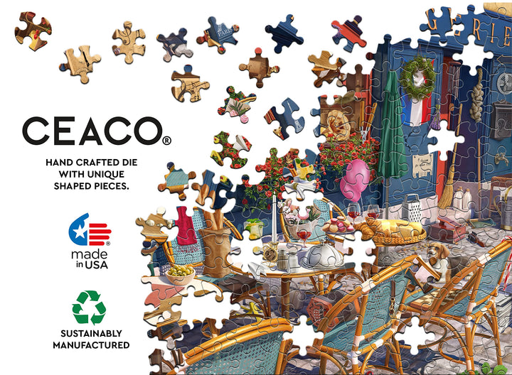 Ceaco June's Journey Wine & Cheese Shop Jigsaw Puzzle, 1000 Count