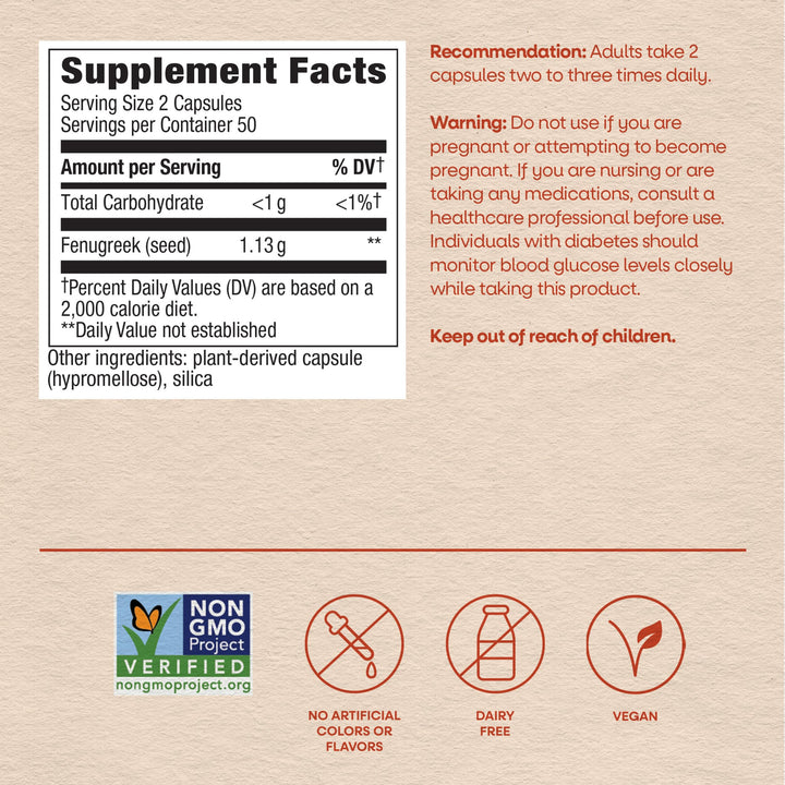 Nature's Way Fenugreek Seeds, 100 Count