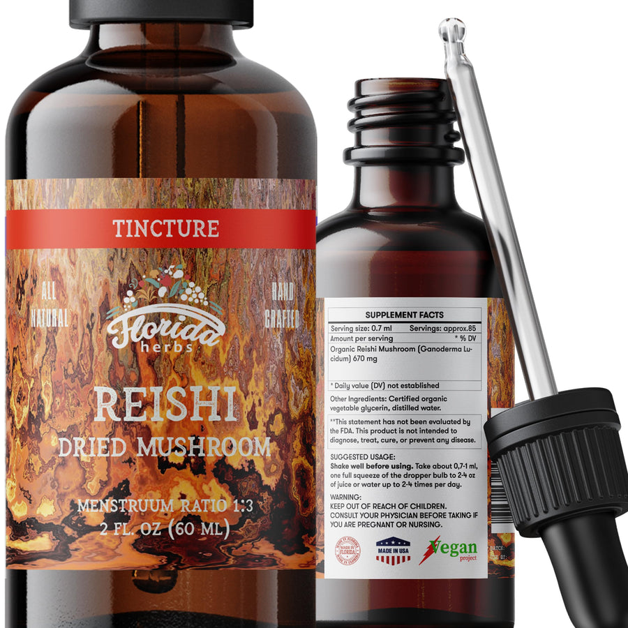 FLORIDA HERBS Reishi Tincture, 700 mg, 2 oz