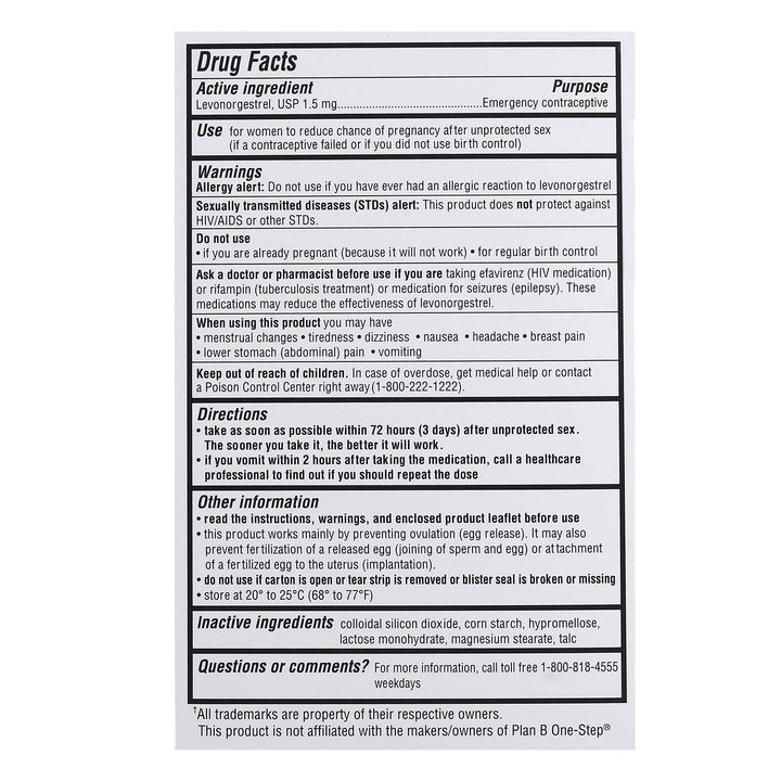 My Choice Emergency Contraceptive Tablet, 1 Count
