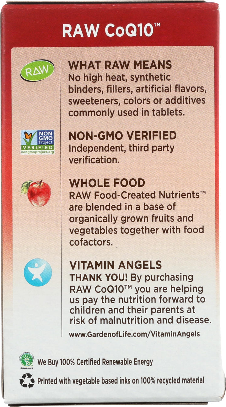Garden of Life Raw CoQ10, 60 Count