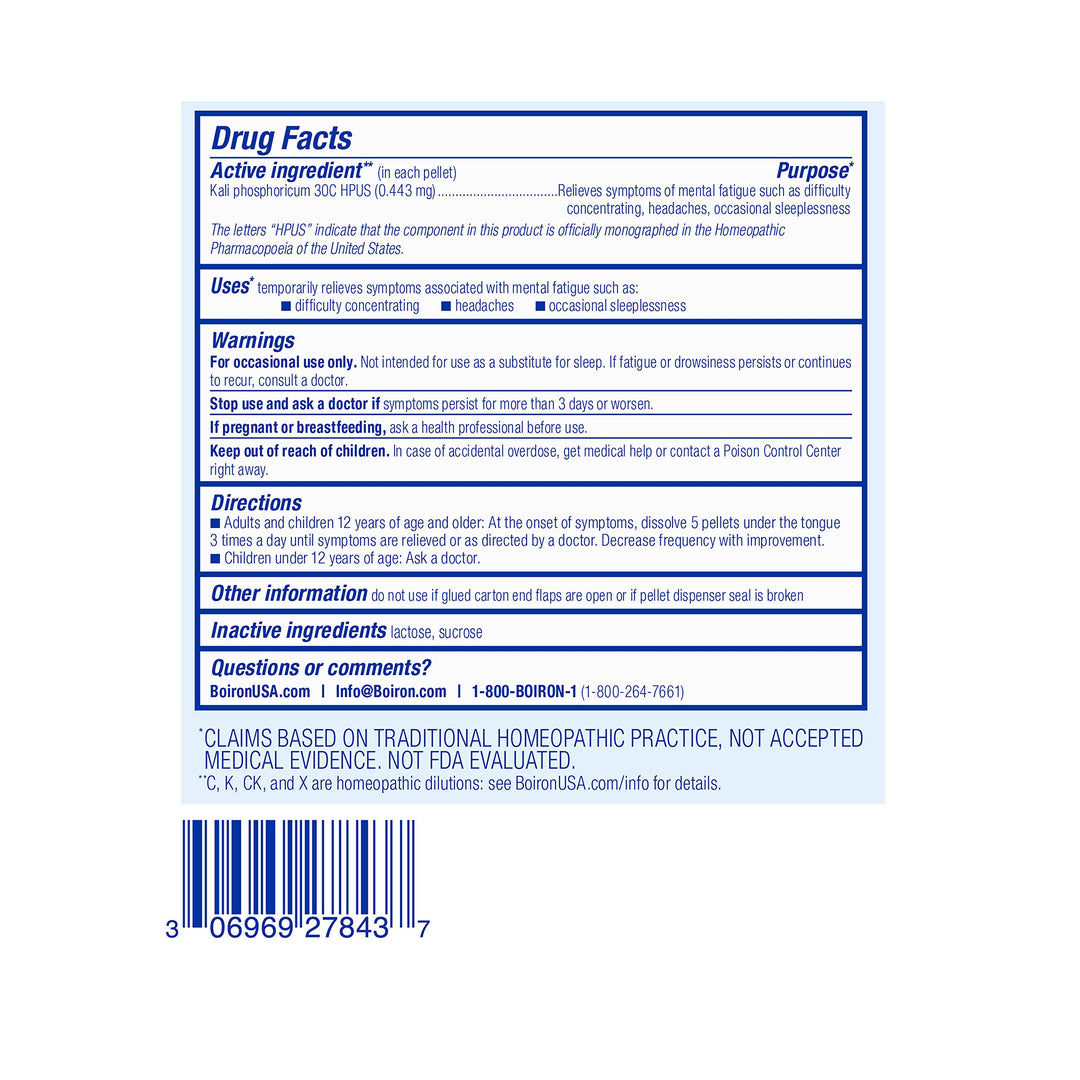 Boiron Kali Phosphoricum 30C Homeopathic Medicine, 3 Count