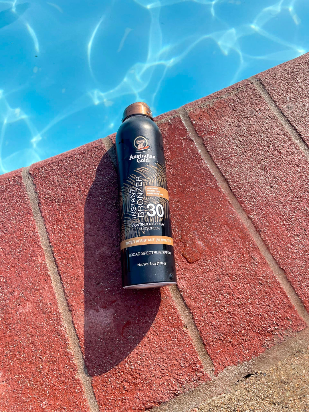 Australian Gold Continuous Spray Sunscreen SPF 30, Instant Bronzer, 6 fl oz