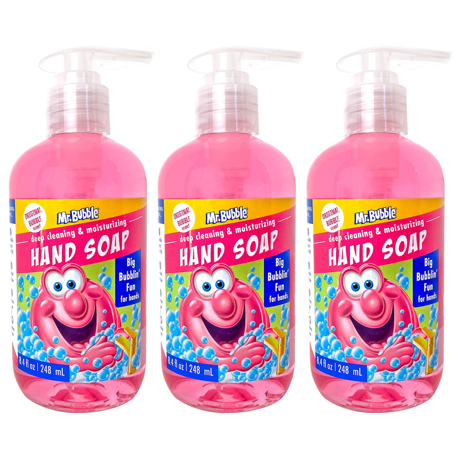 Mr. Bubble Kids Moisturizing Hand Soap, Original Bubble, 8.4 fl oz, Pack of 3