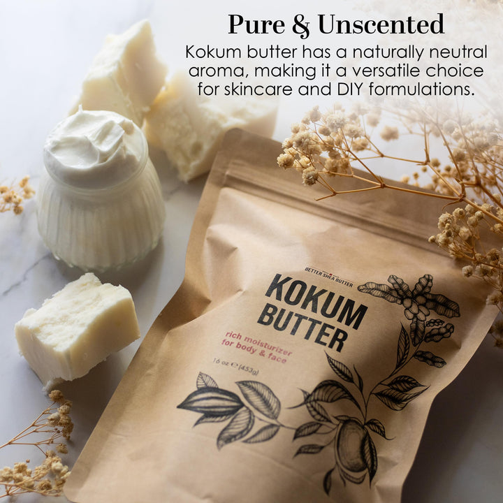 Better Shea Butter Kokum Butter, Unscented, 8 oz
