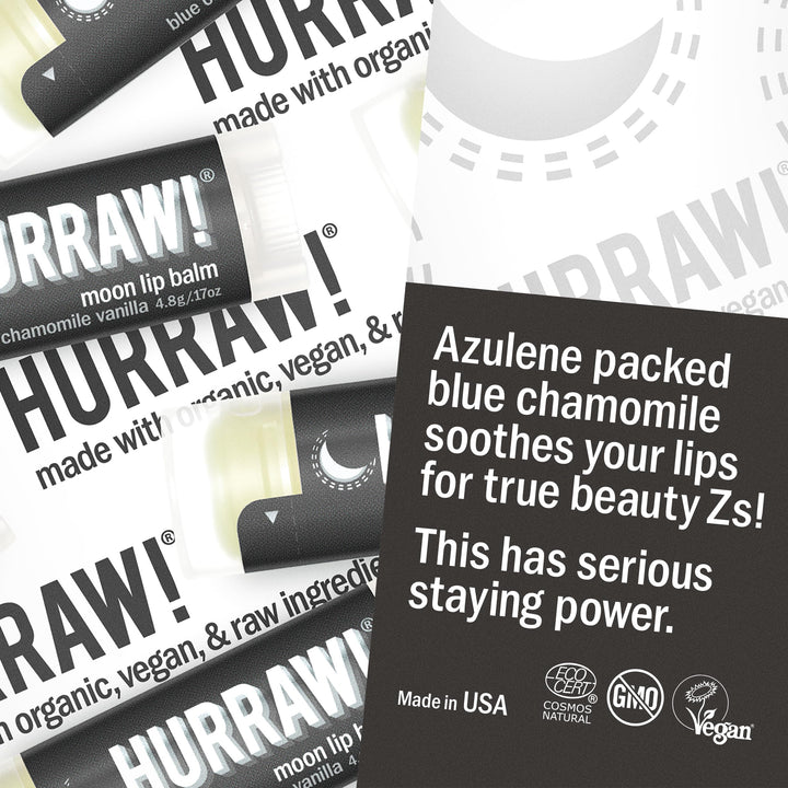 HURRAW! Moon Night Treatment Lip Balm, Blue Chamomile Vanilla