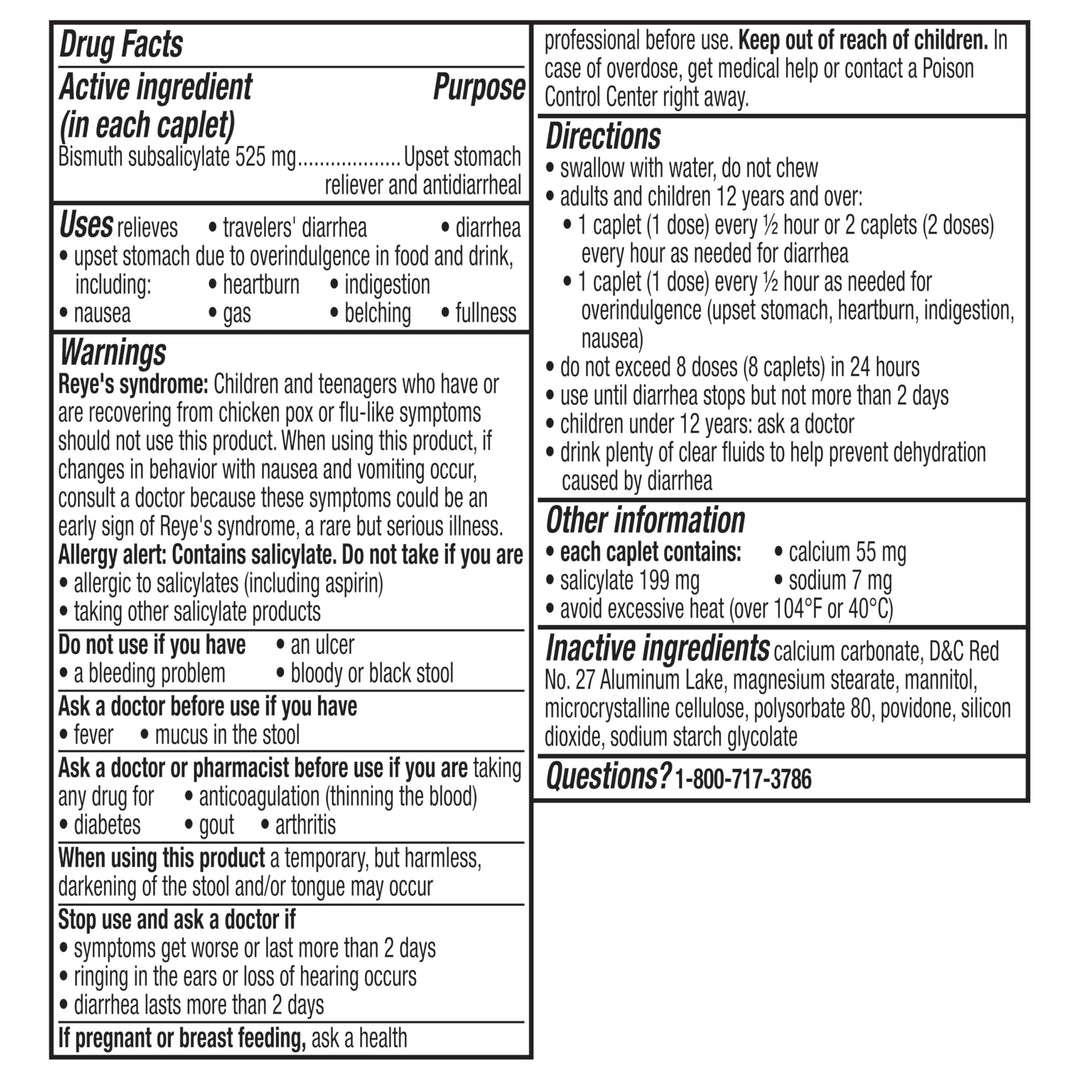Pepto Bismol Ultra Caplets, 24 Count